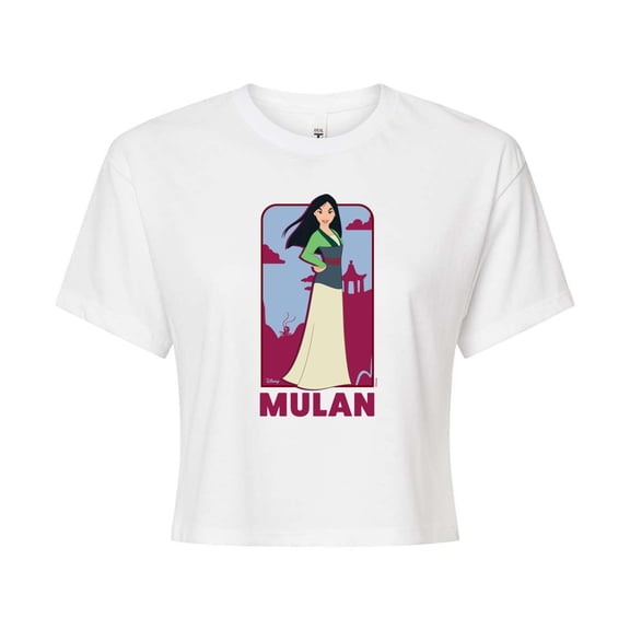 Disney Princess - Mulan Full Body Portrait - Junior's Cropped T-Shirt