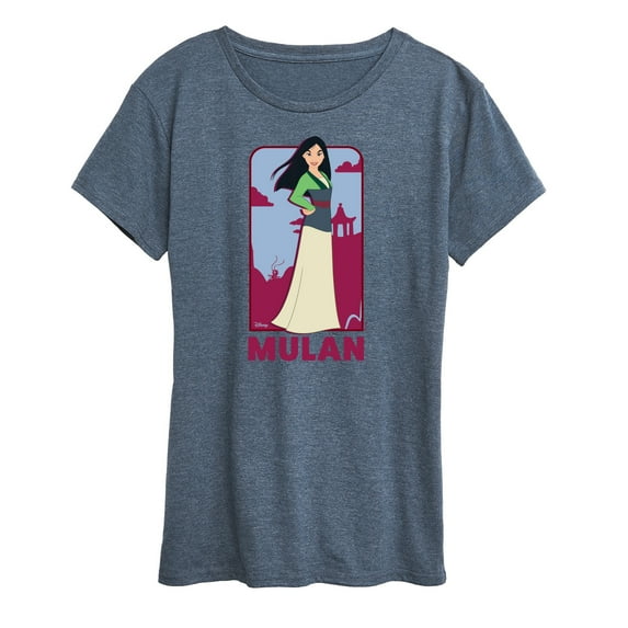 Disney Princess - Mulan Full Body Portrait - Women's Short Sleeve Graphic T-Shirt