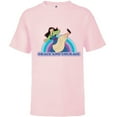 thumbnail image 1 of Disney Princess Mulan Grace and Courage Retro - Short Sleeve T-Shirt for Kids - Customized-Soft Pink, 1 of 5
