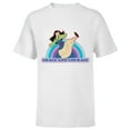 thumbnail image 1 of Disney Princess Mulan Grace and Courage Retro - Short Sleeve T-Shirt for Kids - Customized-White, 1 of 5