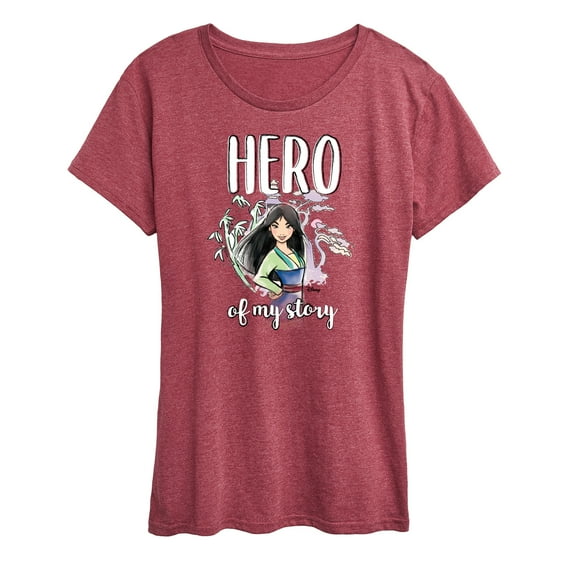 Disney Princess - Mulan Hero Of My Story - Women's Short Sleeve Graphic T-Shirt
