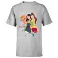 thumbnail image 1 of Disney Princess Mulan and Belle Friends are Truly Awesome - Short Sleeve T-Shirt for Kids - Customized-Athletic Heather, 1 of 5