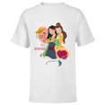 thumbnail image 1 of Disney Princess Mulan and Belle Friends are Truly Awesome - Short Sleeve T-Shirt for Kids - Customized-White, 1 of 5