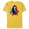 thumbnail image 1 of Disney Princess Mulan and Mushu Modern Art Deco Style - Short Sleeve Blended T-Shirt for Adults - Customized-Yellow, 1 of 5