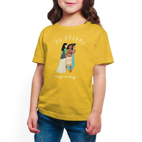 Disney Princess - My Dreams My Way - Toddler And Youth Short Sleeve Graphic T-Shirt