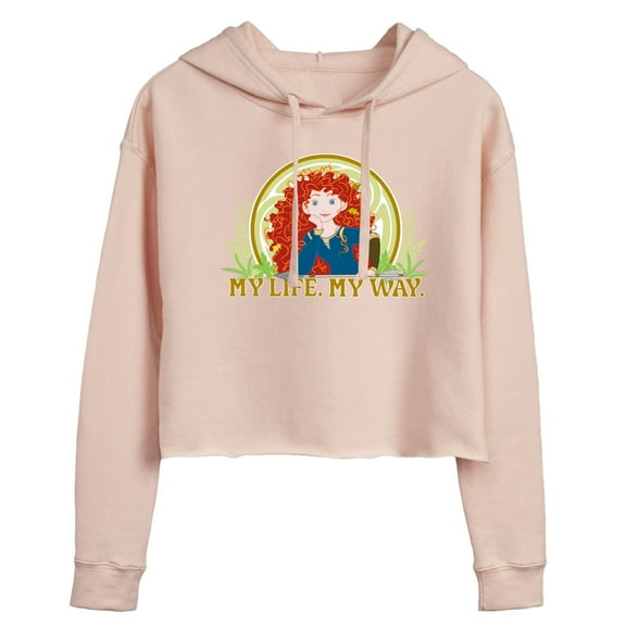 Disney Princess - My Life My Way - Juniors Cropped Pullover Hoodie