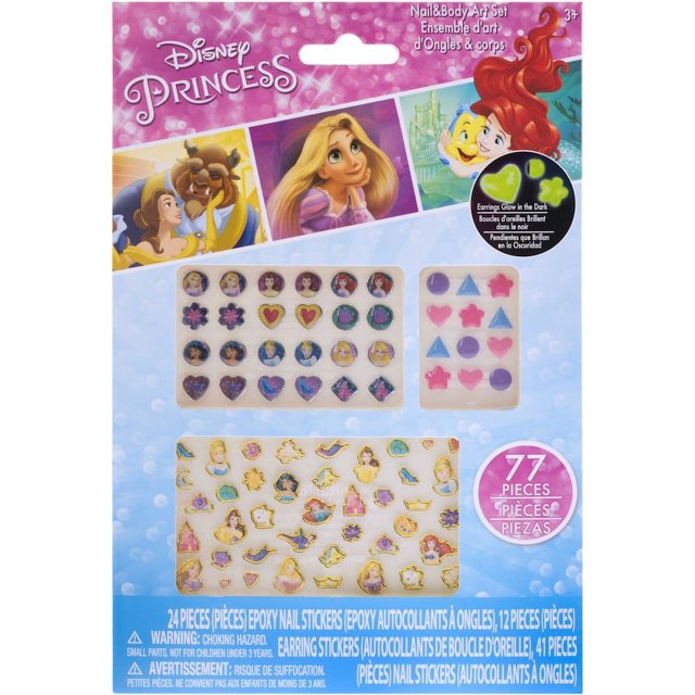 Disney Princess Nail & Body Art Set, 77 Pieces - Walmart.com