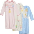 thumbnail image 1 of Disney Princess Newborn Baby Girls 3 Pack Long Sleeve Swaddle Sleeper Gowns Newborn, 1 of 5