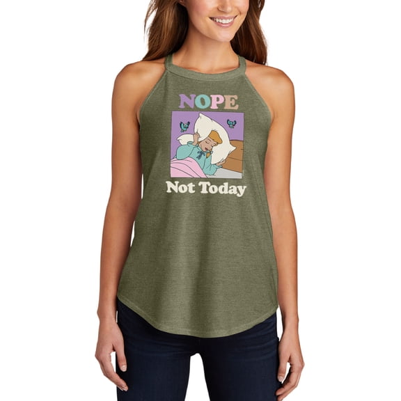 Disney Princess - Nope Not Today - Juniors High Neck Tank Top