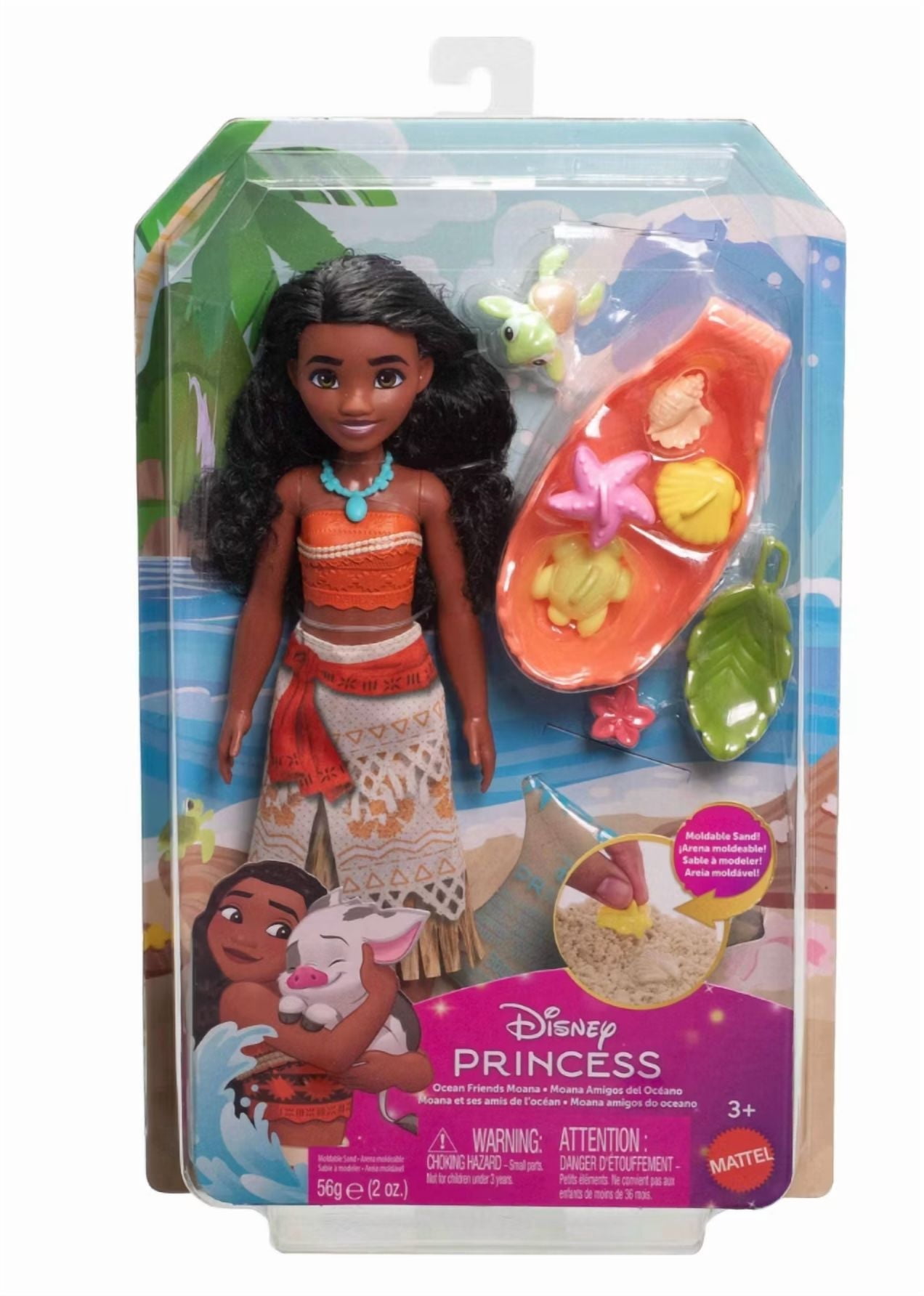 Disney Princess Ocean Friends Moana Doll with Moldable Sand Toy