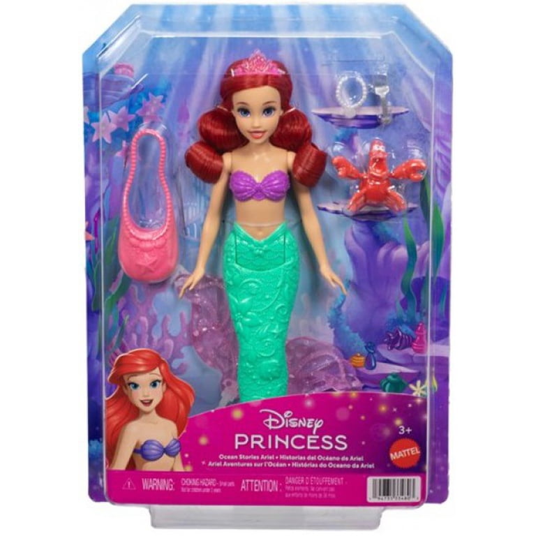 Disney Princess, Ocean Stories Ariel Doll, 11-inch with Sebastian