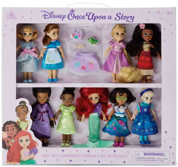 Disney Princess Once Upon a Story Mini Doll Gift Set [Cinderella, Ariel, Belle, Tiana, Rapunzel, Elsa, Moana, Mirabel & Asha]