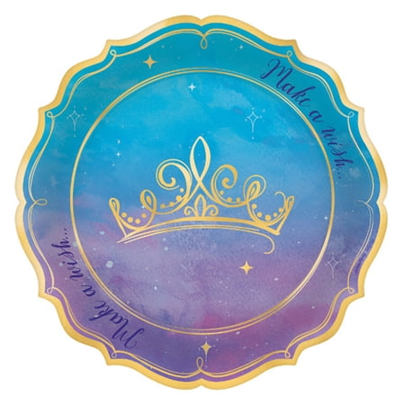 Disney Princess 'Once Upon a Time' Small Metallic Paper Plates (8ct)