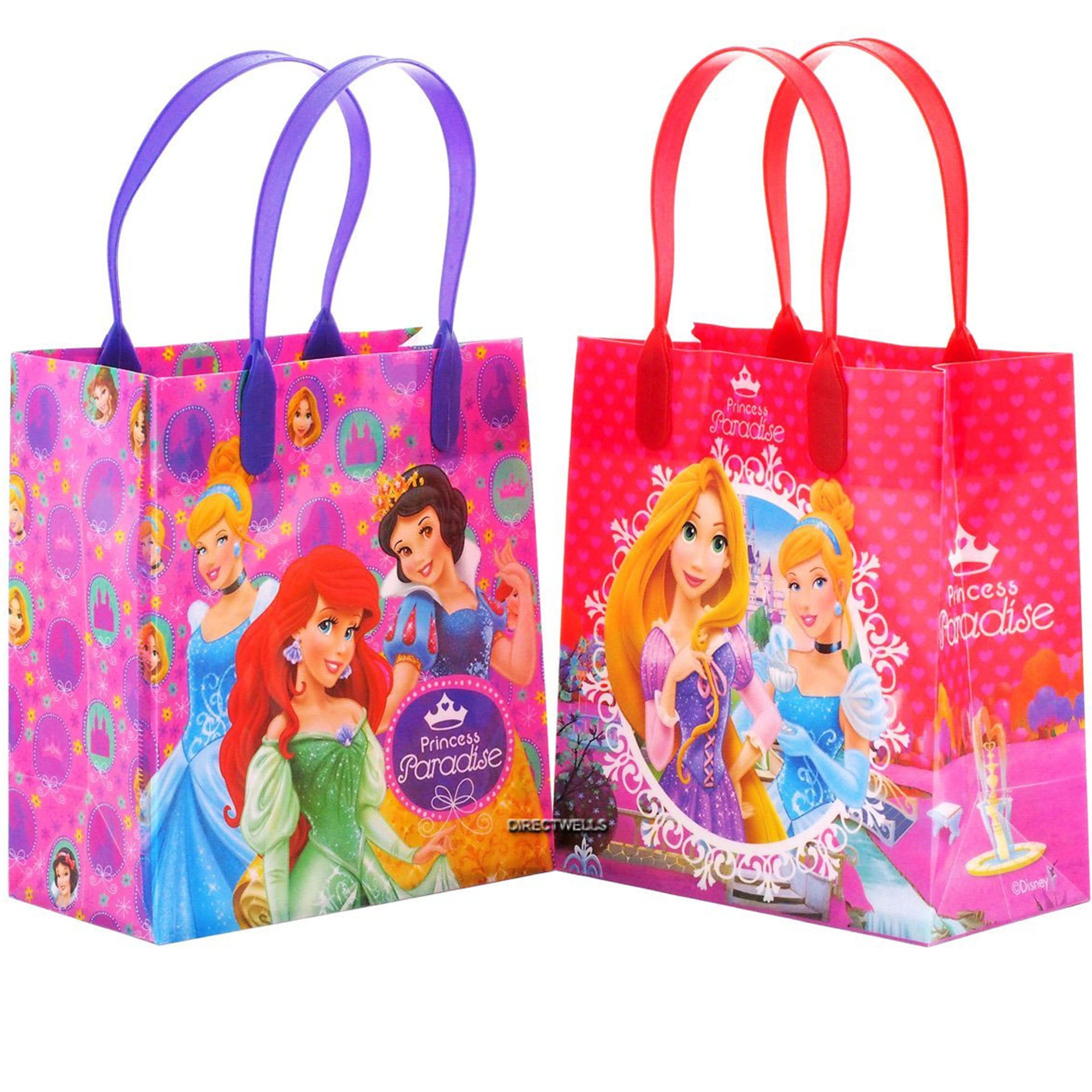 Disney Princess Paradise 12 Reusable Party Favors Small Goodie Gift Bags 6"