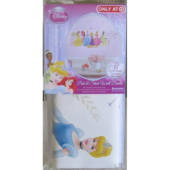 Disney Princess Peel & Stick Wall Decals 35-Piece, 6 Princesses by York Wallcoverings