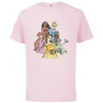 thumbnail image 1 of Disney Princess Pencil Sketch - Short Sleeve Cotton T-Shirt for Adults - Customized-Soft Pink, 1 of 5