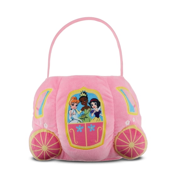 Disney Princess Pink Plush Easter Basket by Ruz Soft 3D Carriage Design
