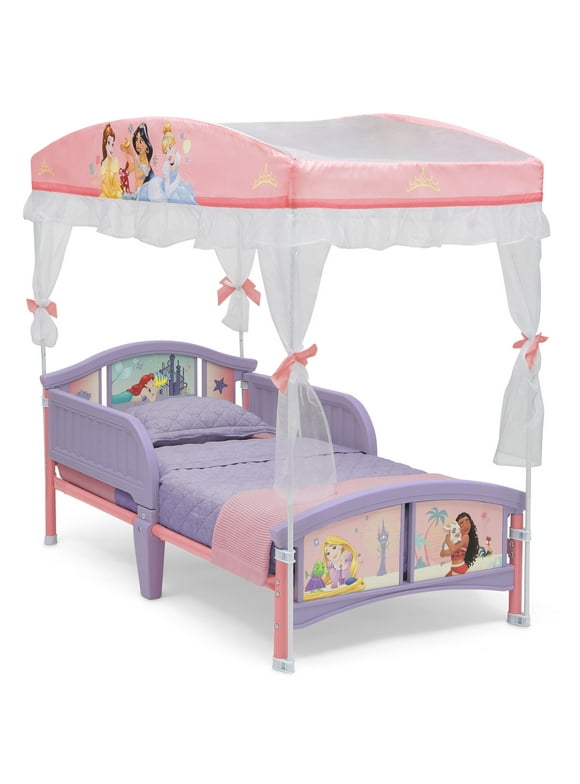 Disney Princess Plastic Toddler Bed with Canopy