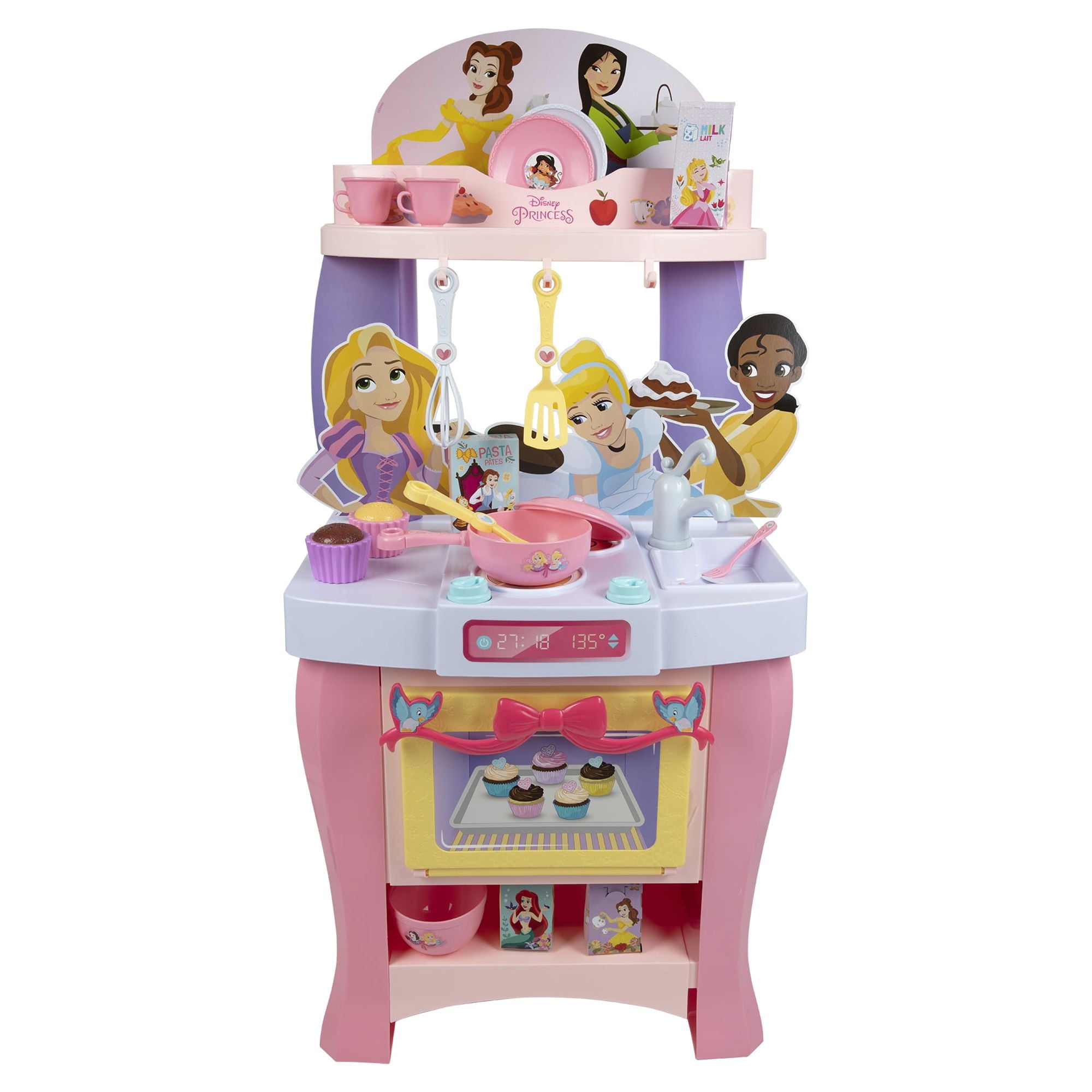 Disney Princess Kitchen + Gourmet Cooking Set & Coffee Maker Pretend Play