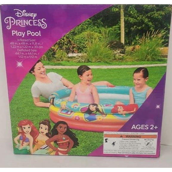 Disney Princess Play Pool Inflatable Ages 2+ 53 Gallon