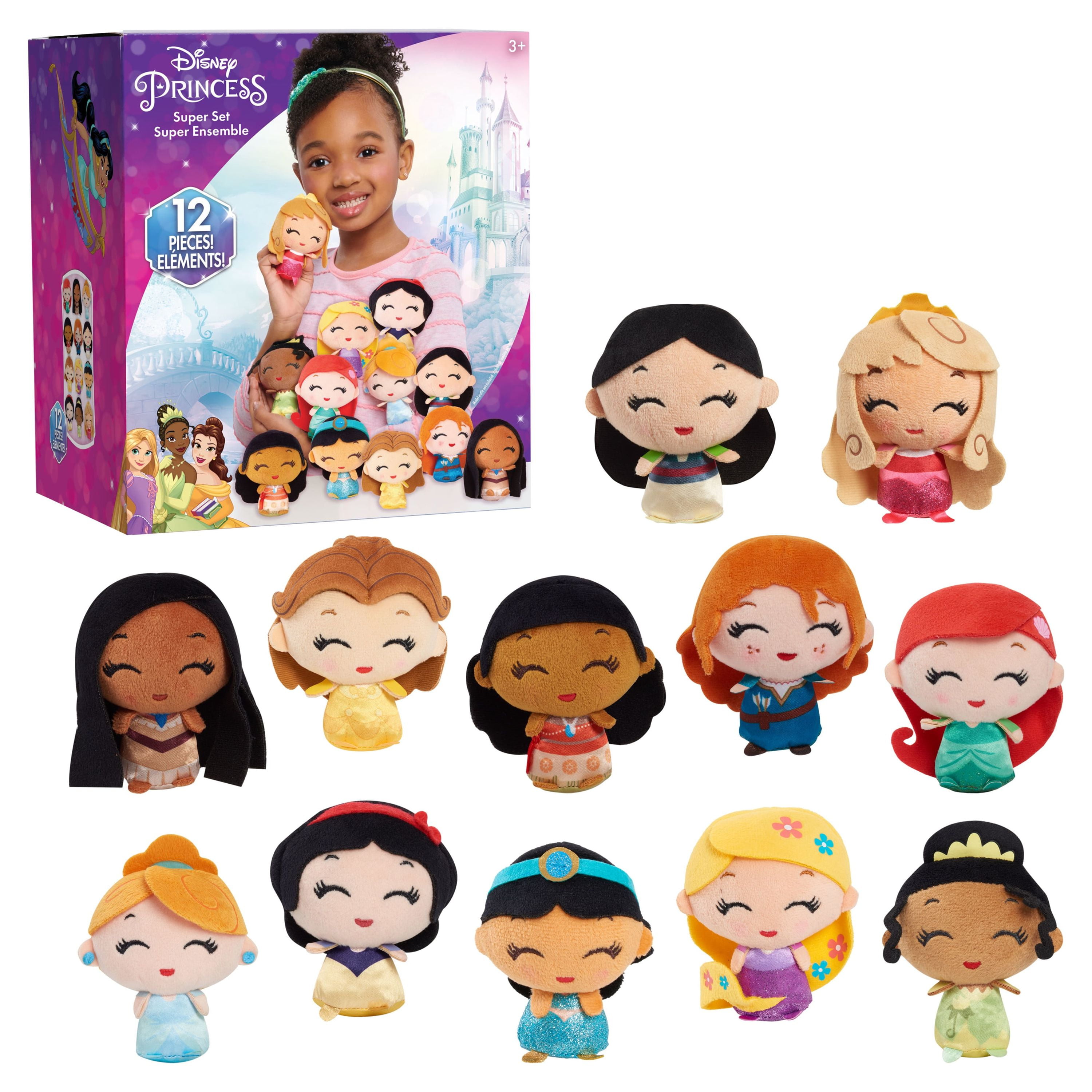 Disney Princess Plush Super Set, 12 Plush Figures, Officially Licensed Kids  Toys for Ages 3 Up, Gifts and Presents