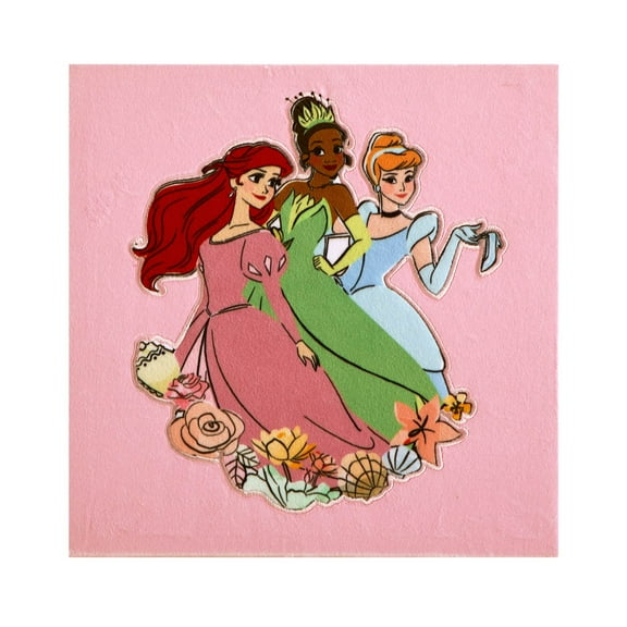 Disney Princess Plush Textured Wall Art for Kids, 12" x 12"