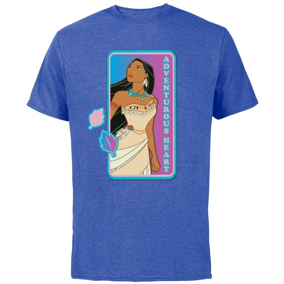 Disney Princess Pocahontas Adventurous Heart - Short Sleeve Cotton T-Shirt for Adults - Customized-Royal Heather