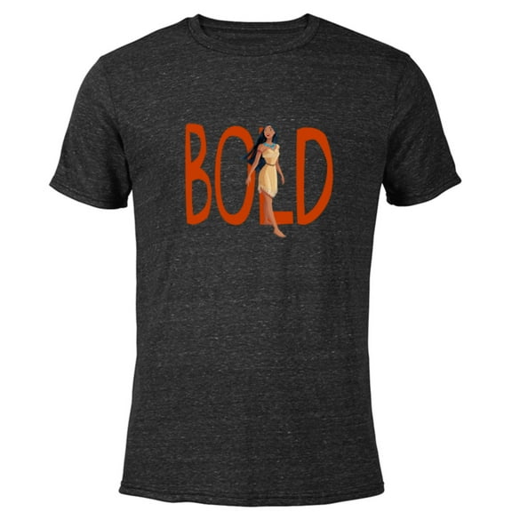 Disney Princess Pocahontas Bold - Short Sleeve Blended T-Shirt for Adults - Customized-Black