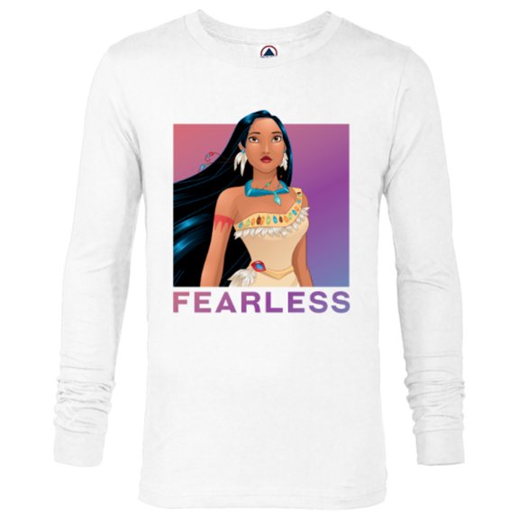 Disney Princess Pocahontas FEARLESS Purple Ombre T-Shirt - Long Sleeve T-Shirt for Men - Customized-White