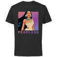 thumbnail image 1 of Disney Princess Pocahontas FEARLESS Purple Ombre T-Shirt - Short Sleeve Cotton T-Shirt for Adults - Customized-Black, 1 of 5