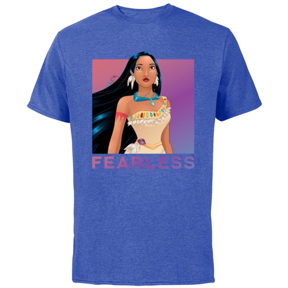 Disney Princess Pocahontas FEARLESS Purple Ombre T-Shirt - Short Sleeve Cotton T-Shirt for Adults - Customized-Royal Heather
