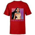 thumbnail image 1 of Disney Princess Pocahontas FEARLESS Purple Ombre T-Shirt - Short Sleeve T-Shirt for Kids - Customized-Red, 1 of 5