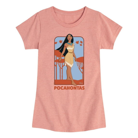 Disney Princess - Pocahontas Full Body Portrait - Girls Fitted Short Sleeve T-Shirt
