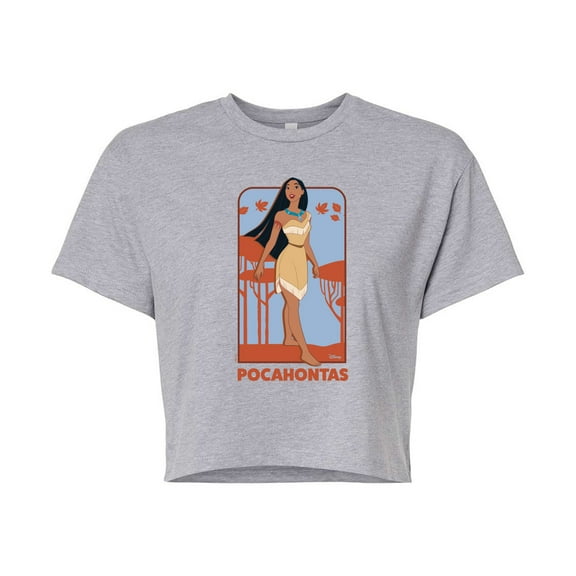 Disney Princess - Pocahontas Full Body Portrait- Junior's Cropped T-Shirt