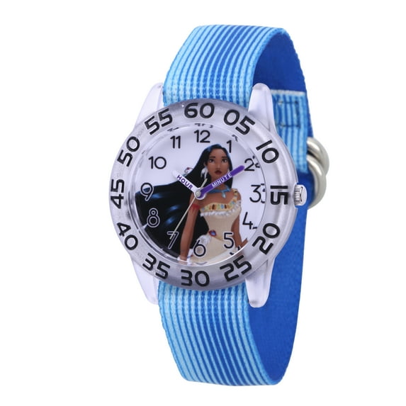 Disney Princess Pocahontas Girls' Clear Plastic Watch, 1-Pack