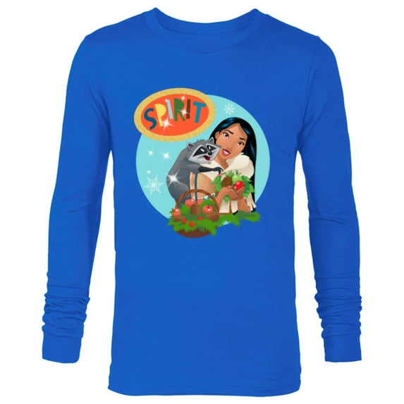 Disney Princess Pocahontas & Meeko Holiday - Long Sleeve T-Shirt for Men - Customized-Navy