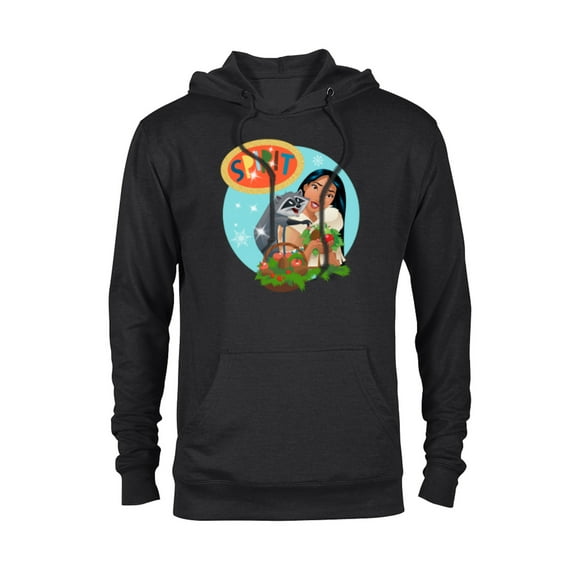 Disney Princess Pocahontas & Meeko Holiday - Pullover Hoodie for Adults - Customized-Black