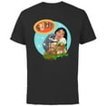 thumbnail image 1 of Disney Princess Pocahontas & Meeko Holiday - Short Sleeve Cotton T-Shirt for Adults - Customized-Black, 1 of 5