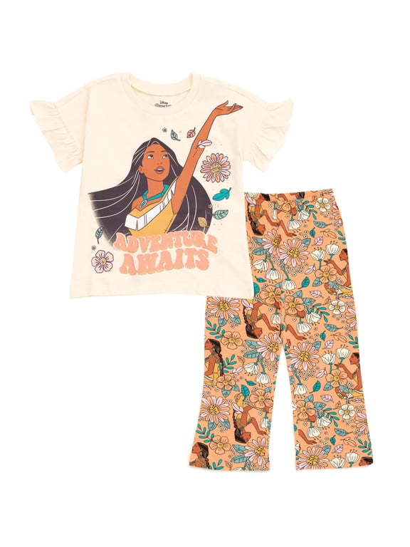 Pocahontas Toddler Girls' 2-Piece T-Shirt and Leggings Set Peach
