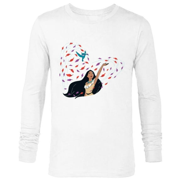 Disney Princess Pocahontas and Flit Heart - Long Sleeve T-Shirt for Men - Customized-White