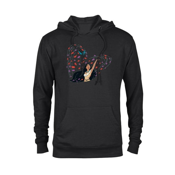 Disney Princess Pocahontas and Flit Heart - Pullover Hoodie for Adults - Customized-Black
