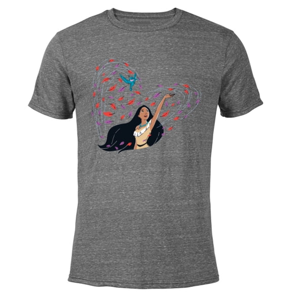 Disney Princess Pocahontas and Flit Heart - Short Sleeve Blended T-Shirt for Adults - Customized-Dark Heather