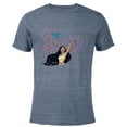 thumbnail image 1 of Disney Princess Pocahontas and Flit Heart - Short Sleeve Blended T-Shirt for Adults - Customized-Navy Heather, 1 of 5