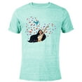 thumbnail image 1 of Disney Princess Pocahontas and Flit Heart - Short Sleeve Blended T-Shirt for Adults - Customized-Ocean Blue, 1 of 5