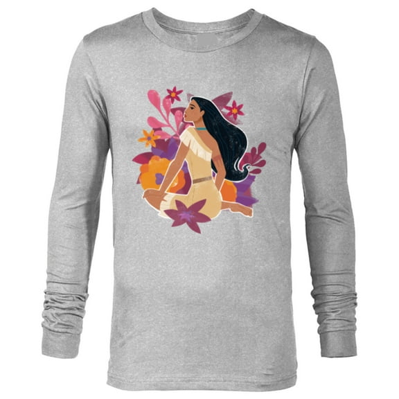 Disney Princess Pocahontas in the Flowers - Long Sleeve T-Shirt for Men - Customized-Athletic Heather