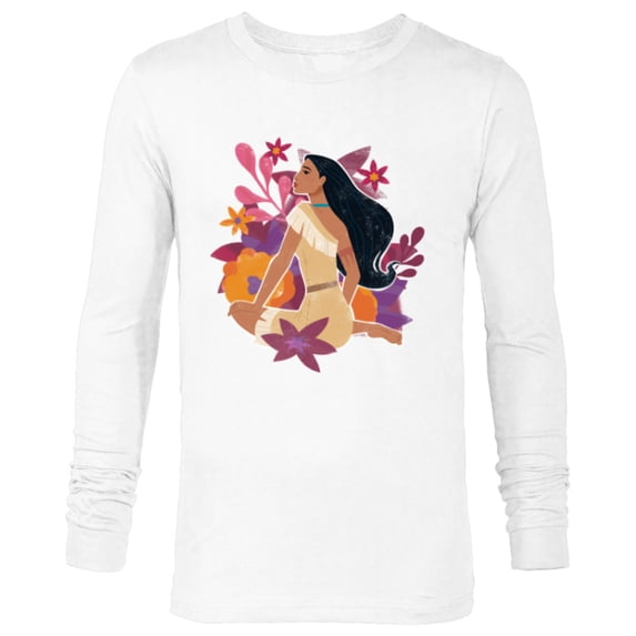 Disney Princess Pocahontas in the Flowers - Long Sleeve T-Shirt for Men - Customized-White