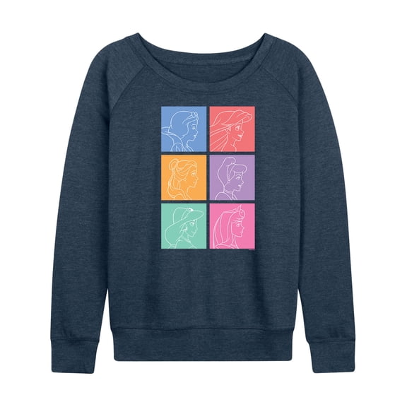 Disney Princess - Princess Grid - Women's Lightweight French Terry Long Sleeve Shirt