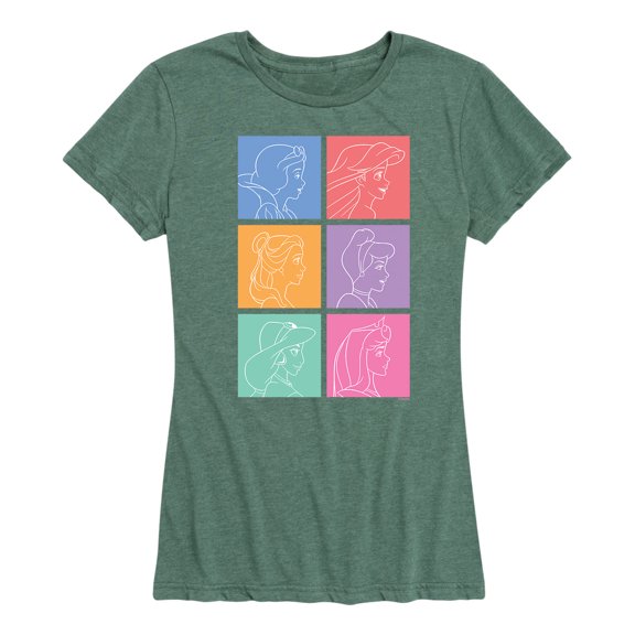 Disney Princess - Princess Grid - Women's Short Sleeve Graphic T-Shirt