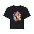 thumbnail image 1 of Disney Princess - Princess Group Pastel Florals - Junior's Cropped T-Shirt, 1 of 4