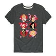 thumbnail image 1 of Disney Princess - Princess Heart Grid - Valentine's Day - Youth Short Sleeve Graphic T-Shirt, 1 of 4